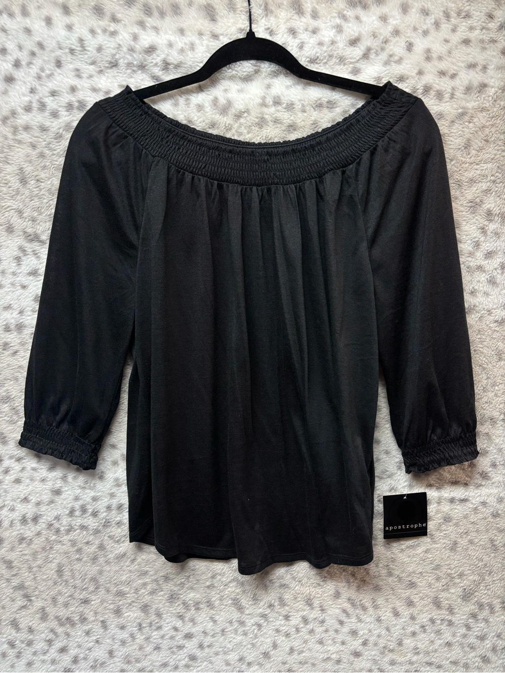 Y2K APOSTROPHE OFF THE SHOULDER TOP